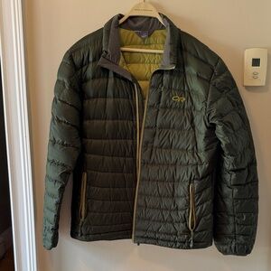 Outdoor Research Men's Olive Puffer Jacket